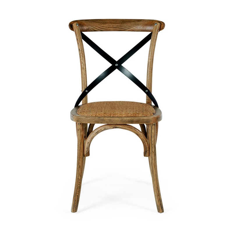 Villa X-Back Chair with Rattan Seat