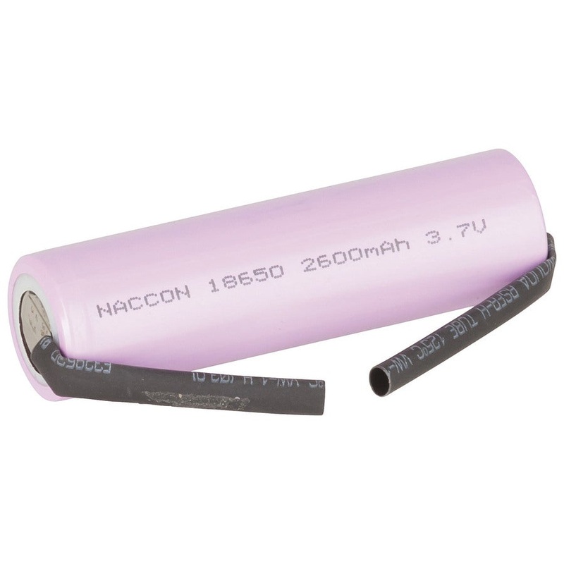 18650 Rechargeable Li-Ion Battery 3.7V Solder Tag