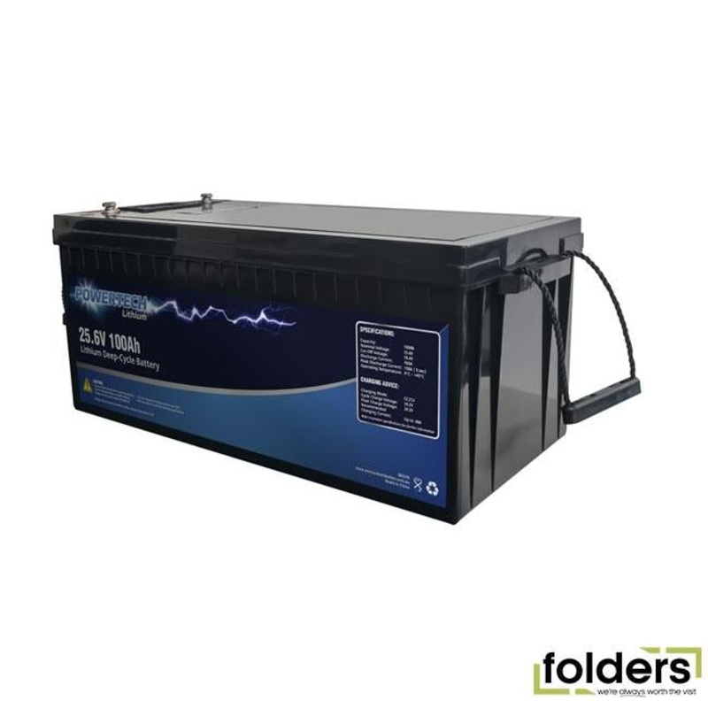 25.6v 100ah lithium deep cycle battery
