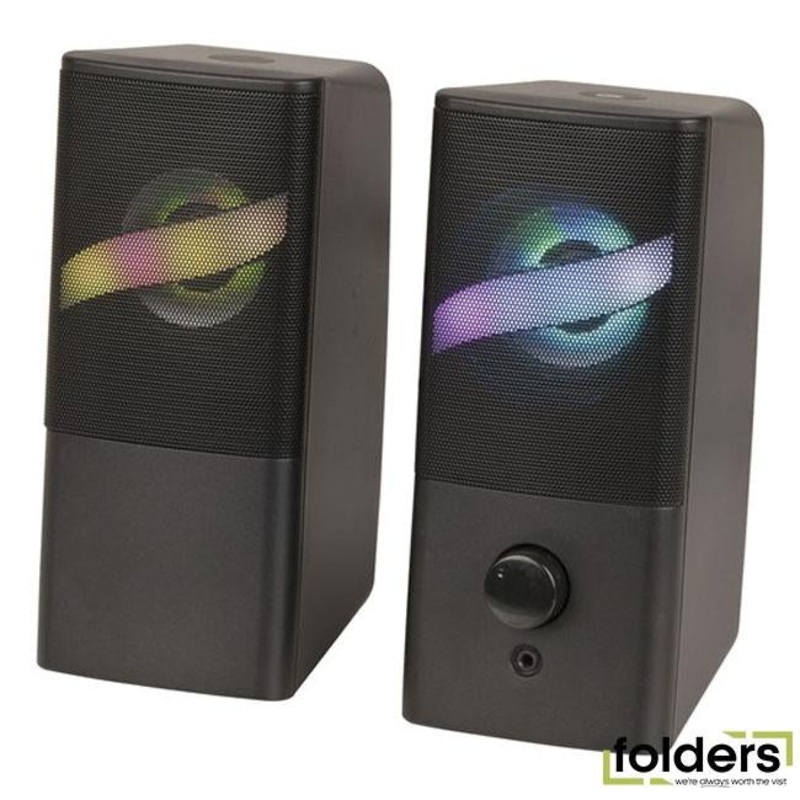 2ch powered pc stereo speakers with rgb lights