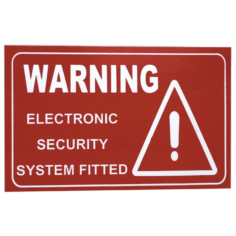 Large Security Alarm Warning Sticker LA5102
