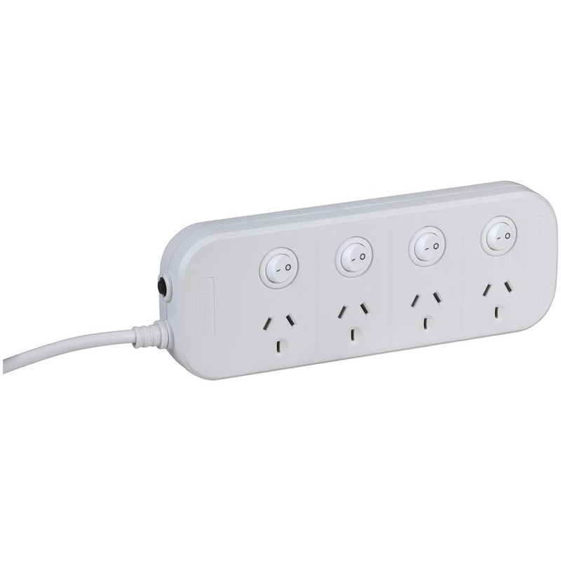 Powerboard with 4 switches and Surge Protection