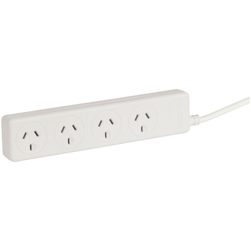 Powerboard with Surge and Overload Protection - 4 Way