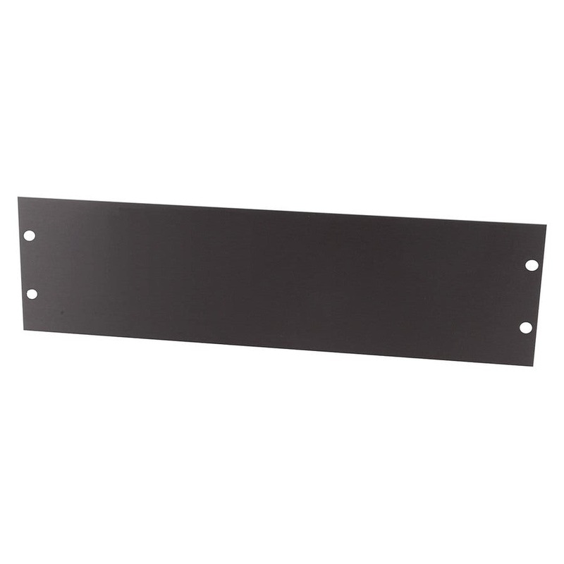 Aluminium 132mm (3U) Rack Cabinet Panel - Black Finish