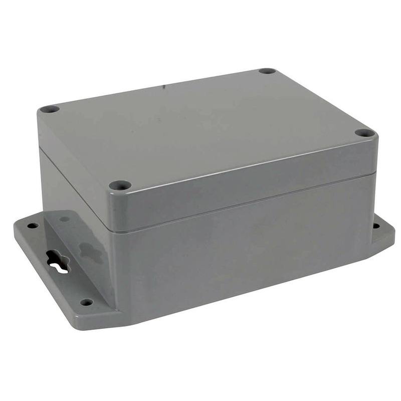 Dark Grey ABS Enclosure with Mounting Flange