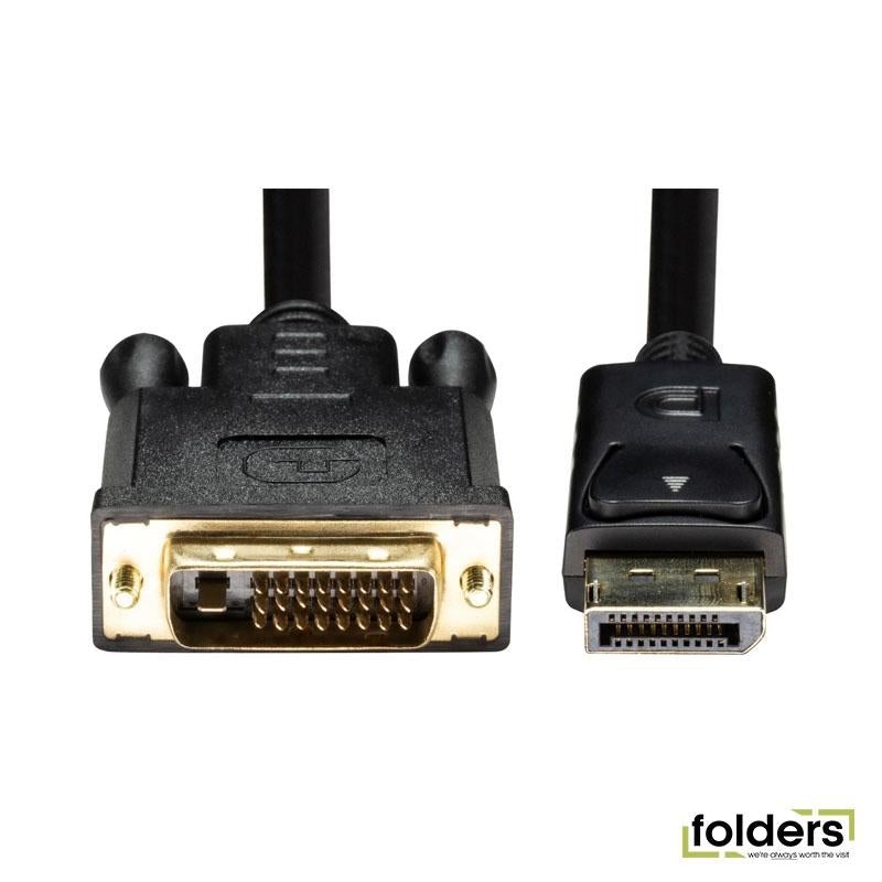 DYNAMIX 1.5m DisplayPort Source to DVI-D Monitor Male Cable