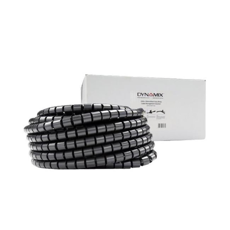Dynamix 20Mx20Mm Easy Wrap - Cable Management Solution, Bulk Packed,