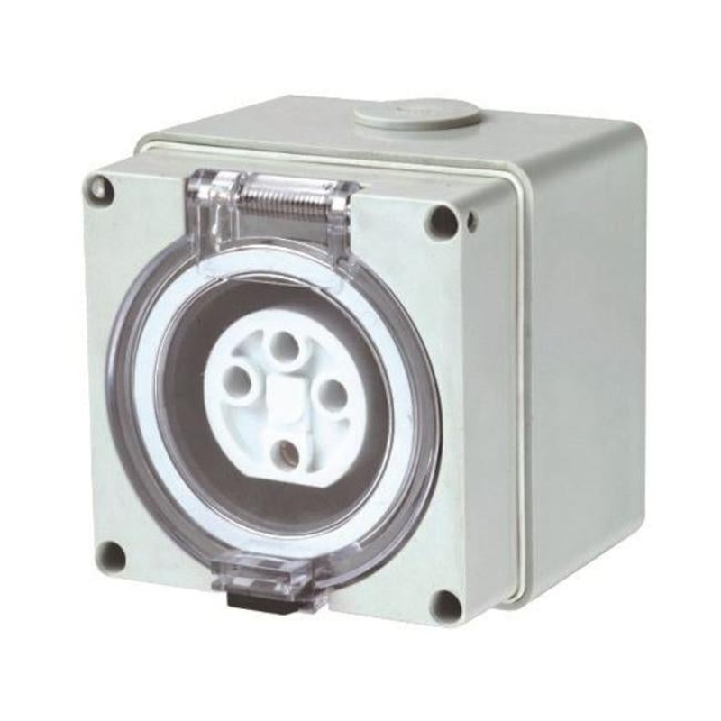 Tradesave Weatherproof Socket 4 Pin 32A, Round, Ip66, Stainless