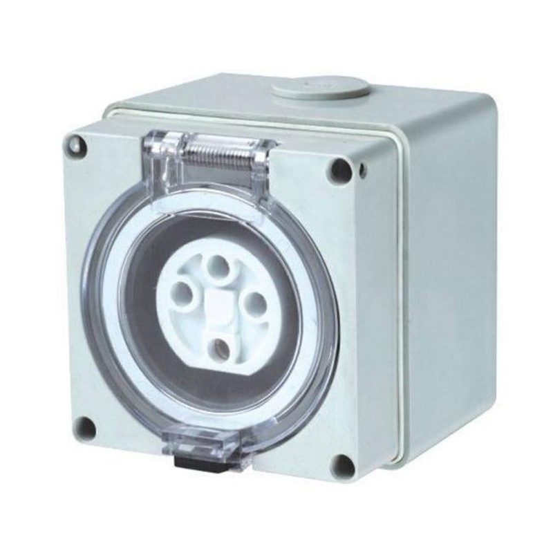 Tradesave Weatherproof Socket 5 Pin 32A, Round, Ip66, Stainless