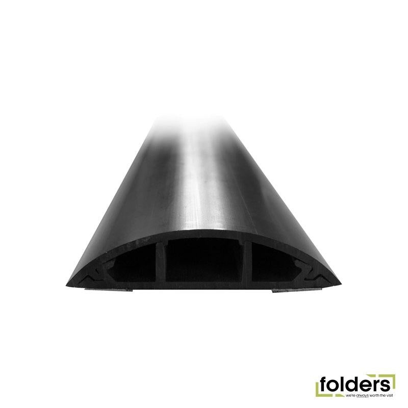 DYNAMIX 1M Floor Mount Round Wiring  Duct. Black. 70mm x 16.5mm (WxH)