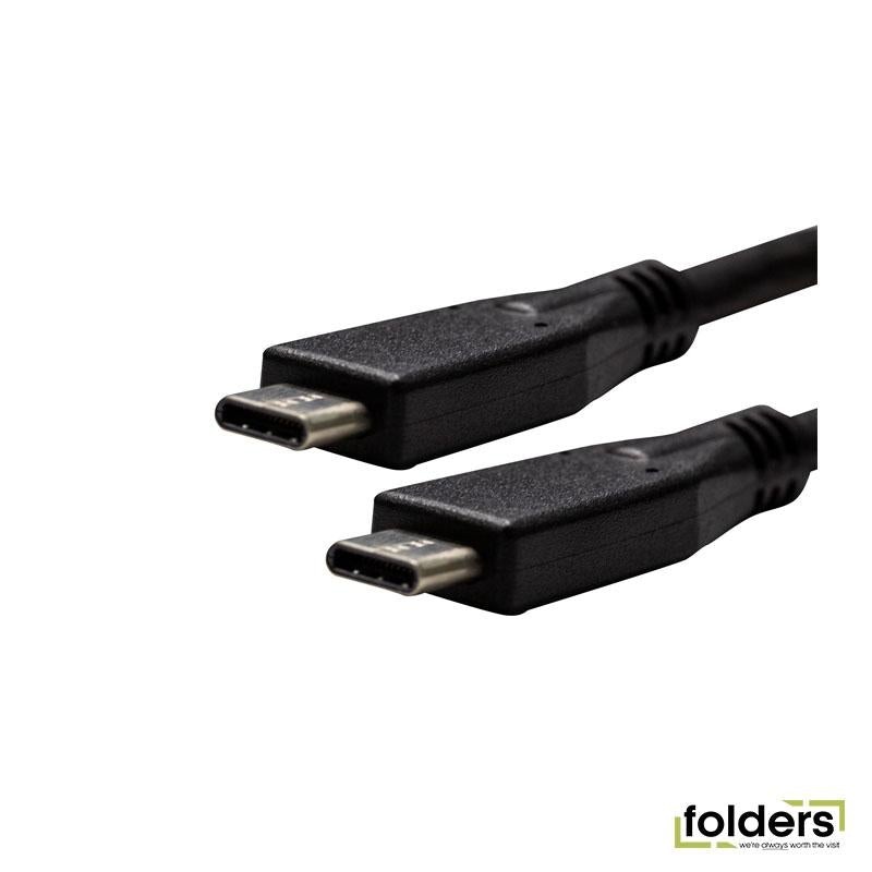 DYNAMIX 1M USB 3.1 USB-C Male to USB-C Male Cable. Black Colour.