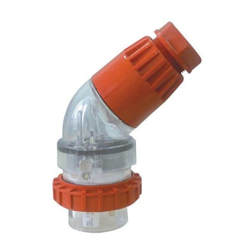 Tradesave Extension Plug Angled 4 Pin 10A Round, Ip66, Stainless
