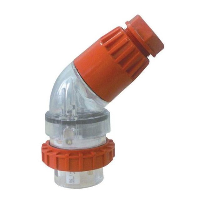 Tradesave Extension Plug Angled 5 Pin 40A Round, Ip66, Stainless