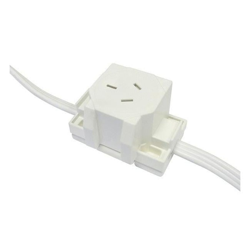 Tradesave Single Plug Base Socket. Self Terminating. White