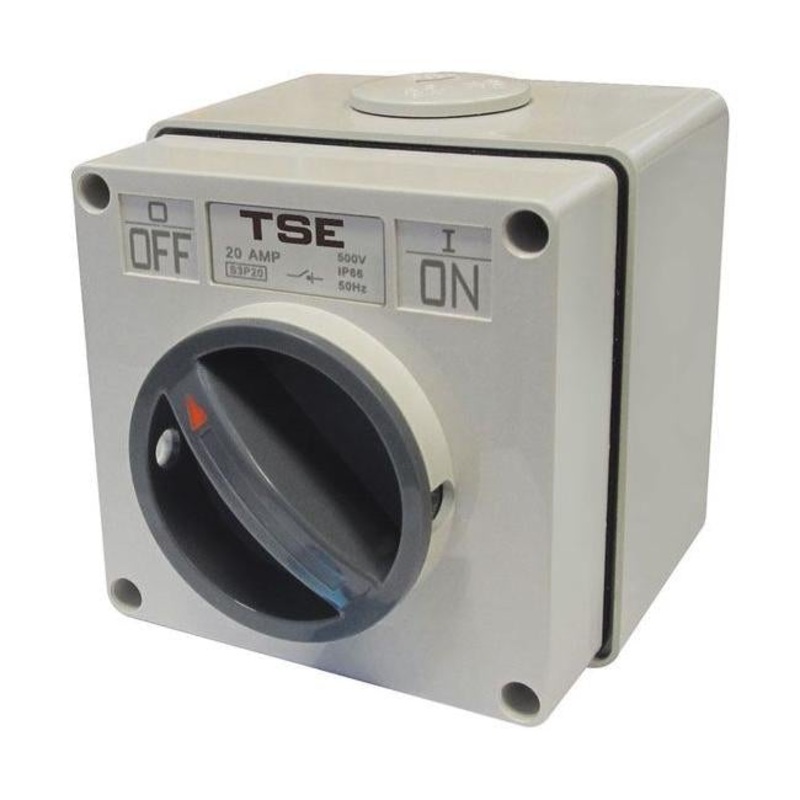 Tradesave Weatherproof Switch, 3 Pole 20A, Ip66 Rating ,Stainless