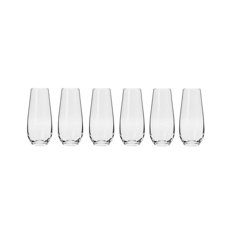 Krosno Harmony Stemless Flute 230ML 6 Gift Boxed KR0265