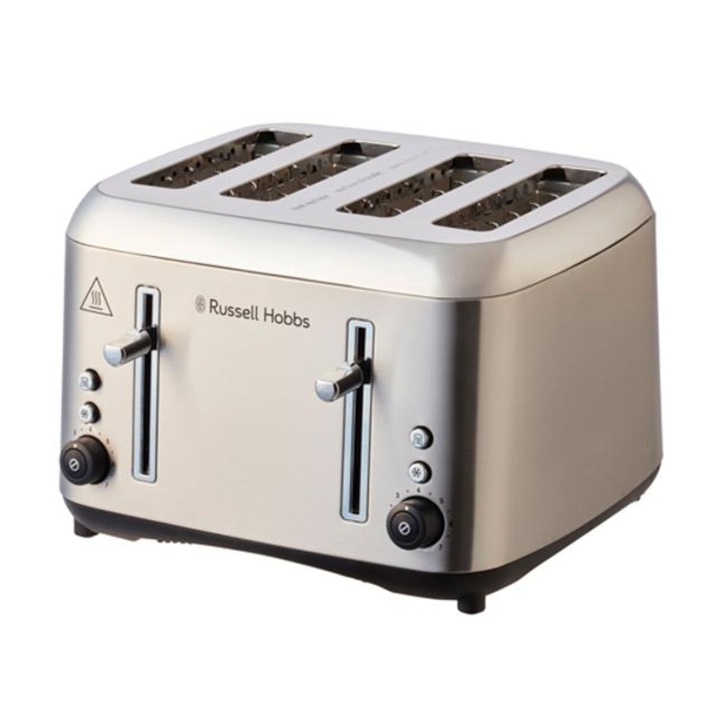 Russell Hobbs Addison 4 Slice Toaster - Brushed Stainless Steel RHT514BRU