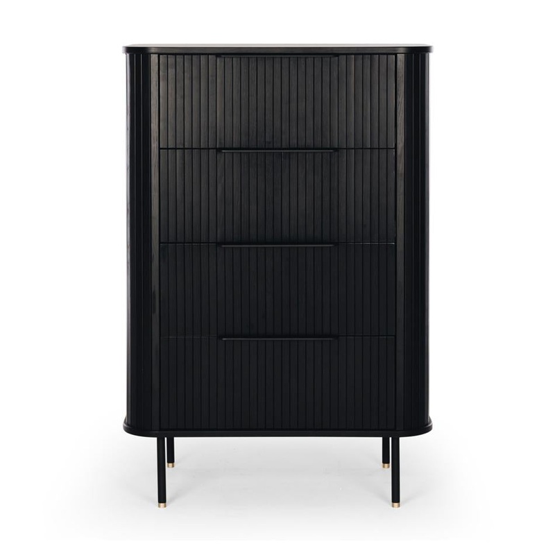 Anders Tallboy 4 drawers (Black Oak)