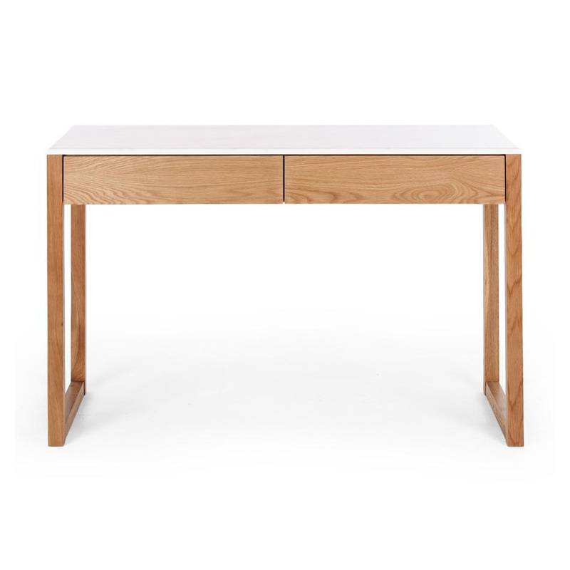 Avalon Natural Oak Desk (Marble Top)