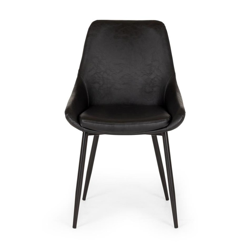 Bari Black PU Dining Chair