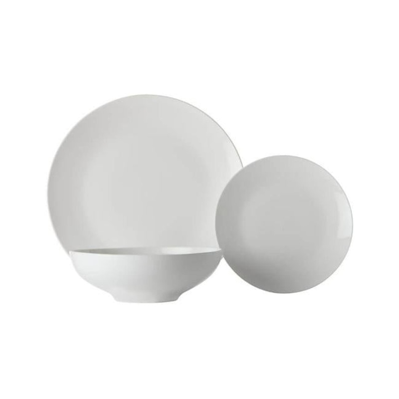 White Basics Tribeca Coupe Dinner Set 18 Piece