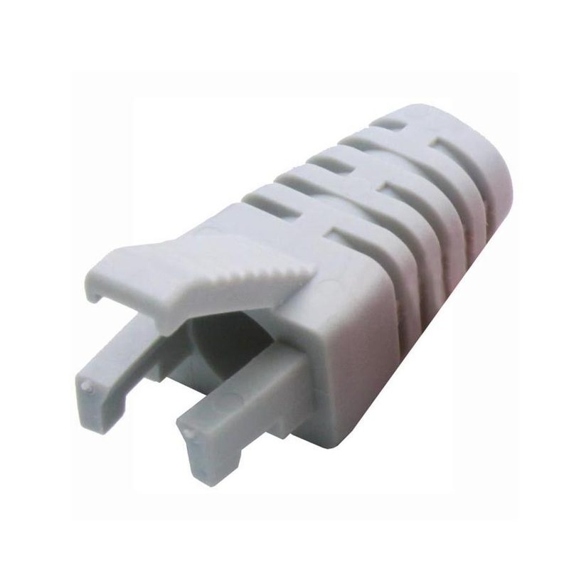 Dynamix Lite Grey Rj45 Strain Relief Boot - Slimline With Clip