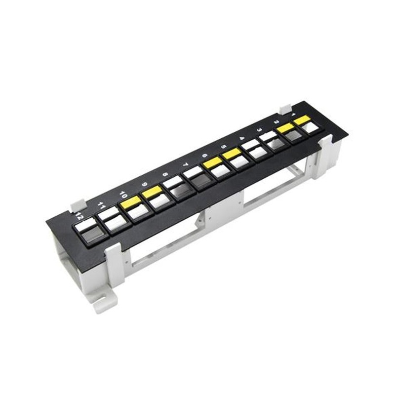 Dynamix Mini 1U 12 Port Unloaded Wall Mountable Keystone Patch