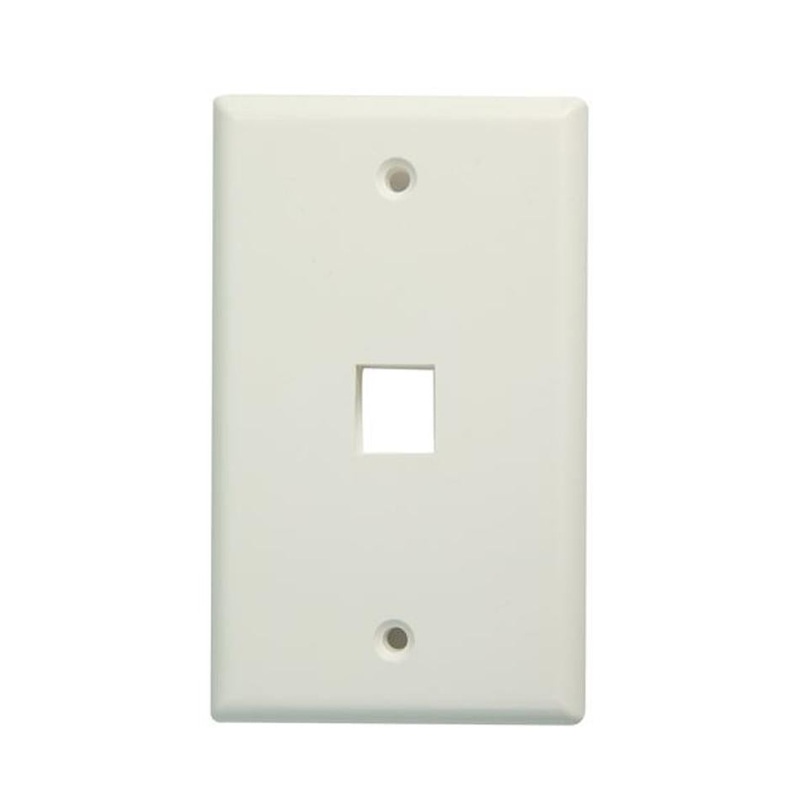 Dynamix Single Port Face Plate For Rj45 110 Keystone Jacks.