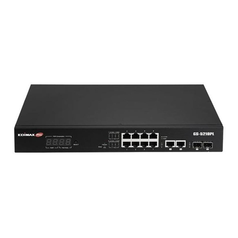 Edimax 12-Port Surveillance Long Range Gigabit Poe+ Web Smart Switch