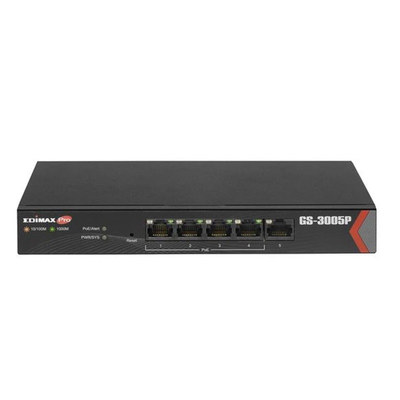 Edimax 5 Port Gigabit Web Managed Switch With 4 Poe+ Ports.