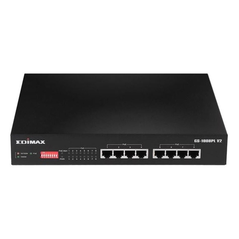 Edimax 8 Port Gigabit Poe+ Long Range Unmanaged Switch With Dip