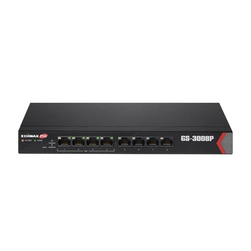 Edimax 8 Port Gigabit Web Managed Switch With 4 Poe+ Ports.
