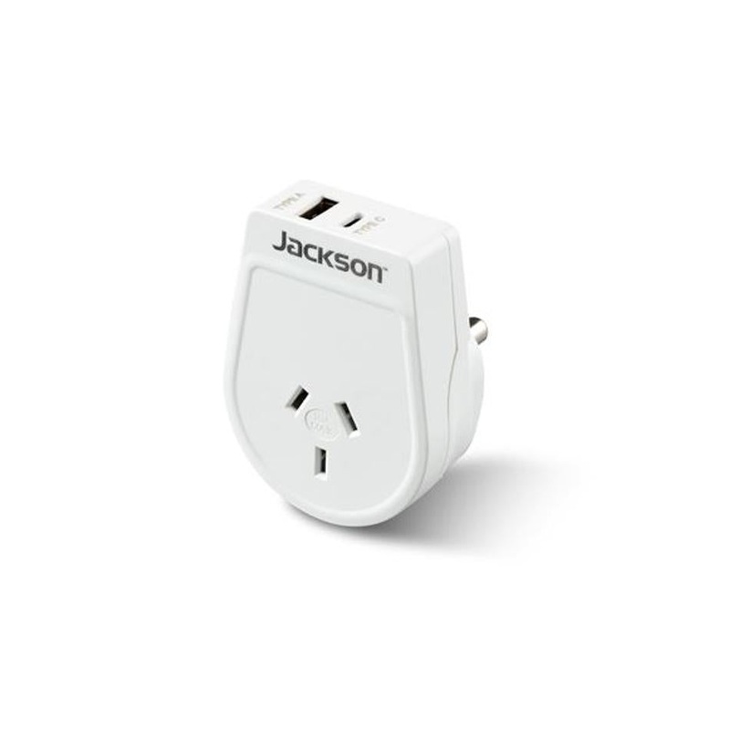 Jackson Slim Outbound Travel Adaptor 1X Usb-A And 1X Usb-C