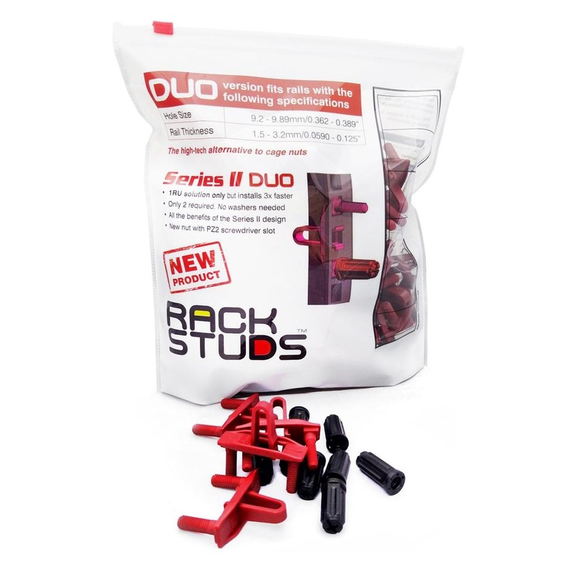 Rackstuds Duo 1Ru 50-Pack Mounting Solution For 19" Racks.