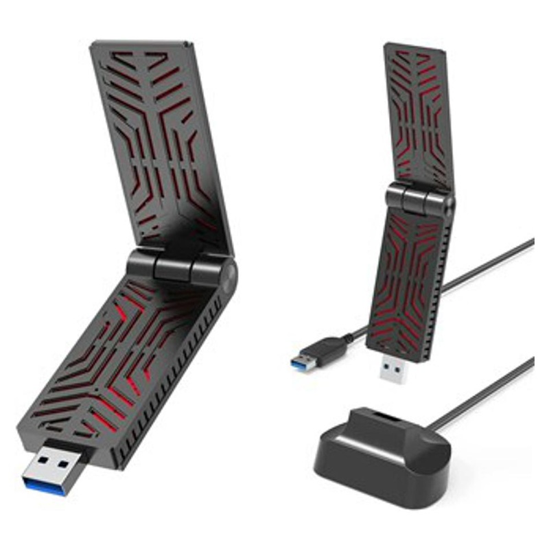 Wavlink Ax1800M Dual Band Usb3.0 Wi-Fi Adaptor With Magnetic Base YN8333