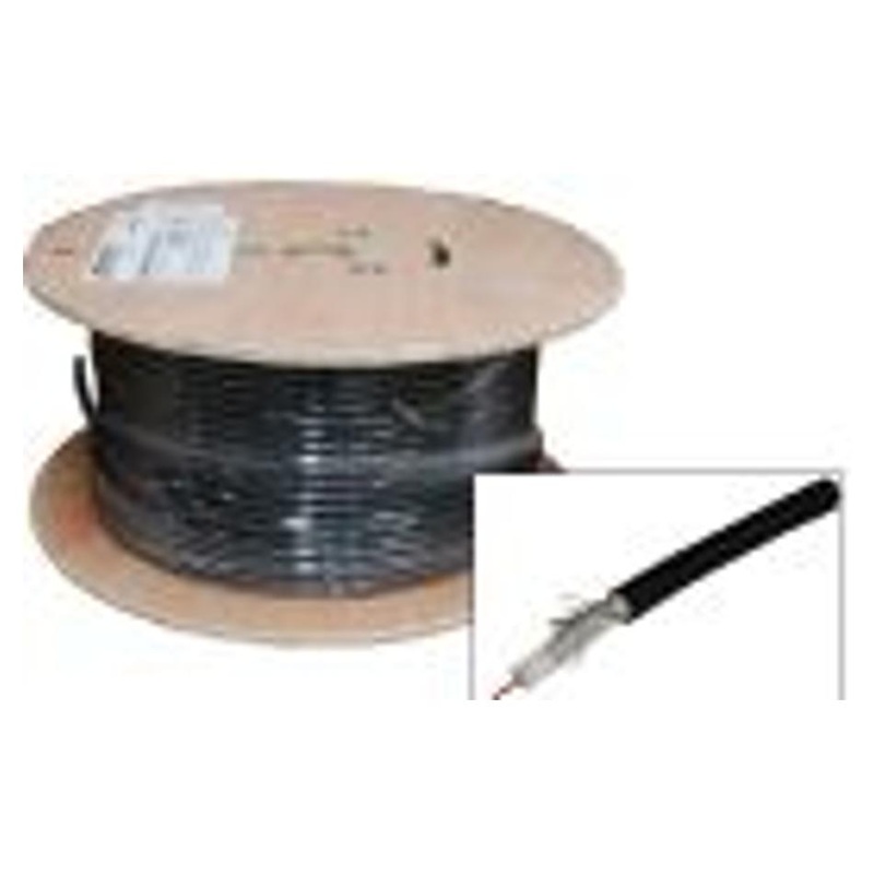 152M Roll Rg6 Shielded Cable Black C-RG6-152