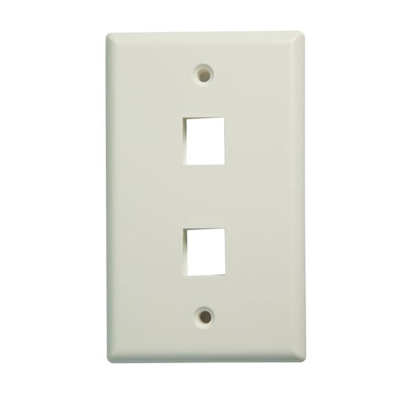 Dynamix Dual Port Face Plate For Rj45 110 Keystone Jacks. FP-110-DUAL