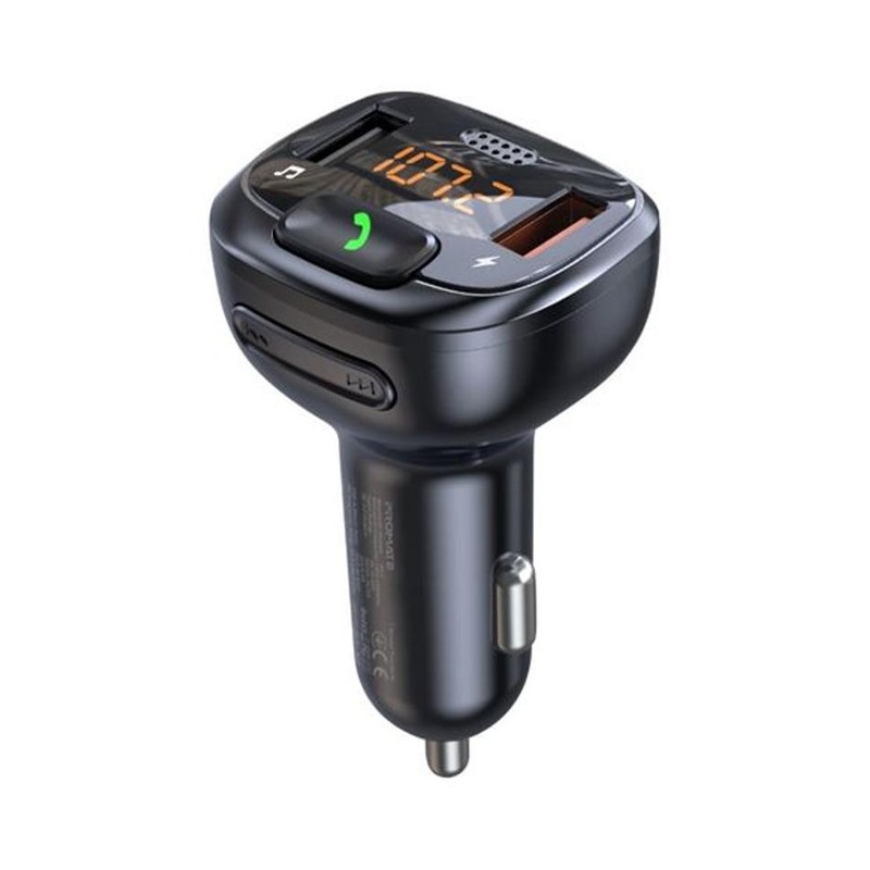 Promate Wirless In-Car Fm Transmitter With Handsfree & Qc3.0.
