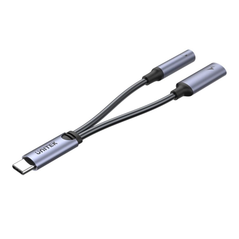 Unitek 2-In-1 Usb-C To 3.5Mm Audio Jack & Usb-C Charging Connector.