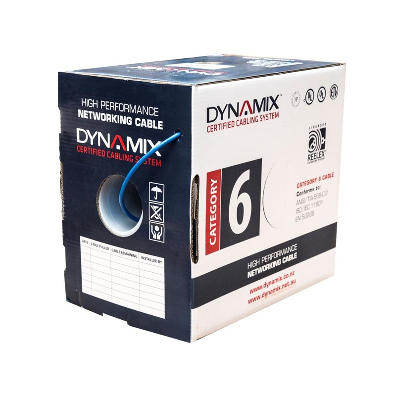 Dynamix 305M Cat6 Blue Utp Solid Cable Roll C-C6-LSZH24-BLUE