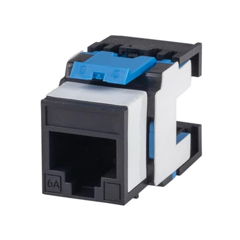 Dynamix Cat6A 180 Unshielded Keystone Jack FP-C6A-180BK