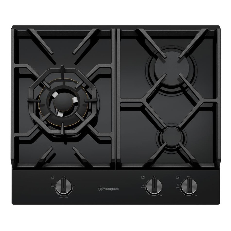 Westinghouse 60Cm 3 Burn Blk Gas Cooktop WHG639BD