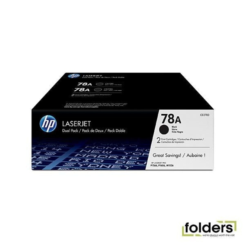 HP 78A Black Toner Dual Pack