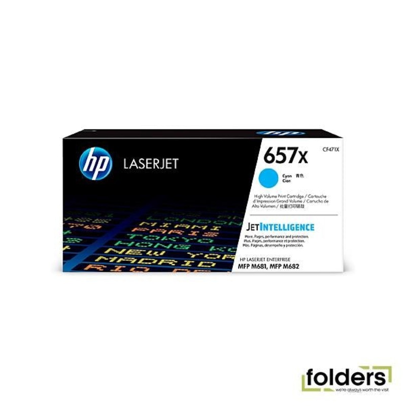 HP657X Cyan LaserJet Toner