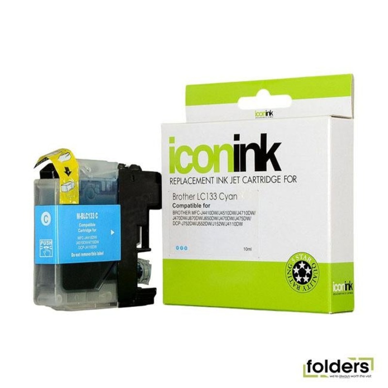 Icon Compatible Brother LC133 Cyan Ink Cartridge