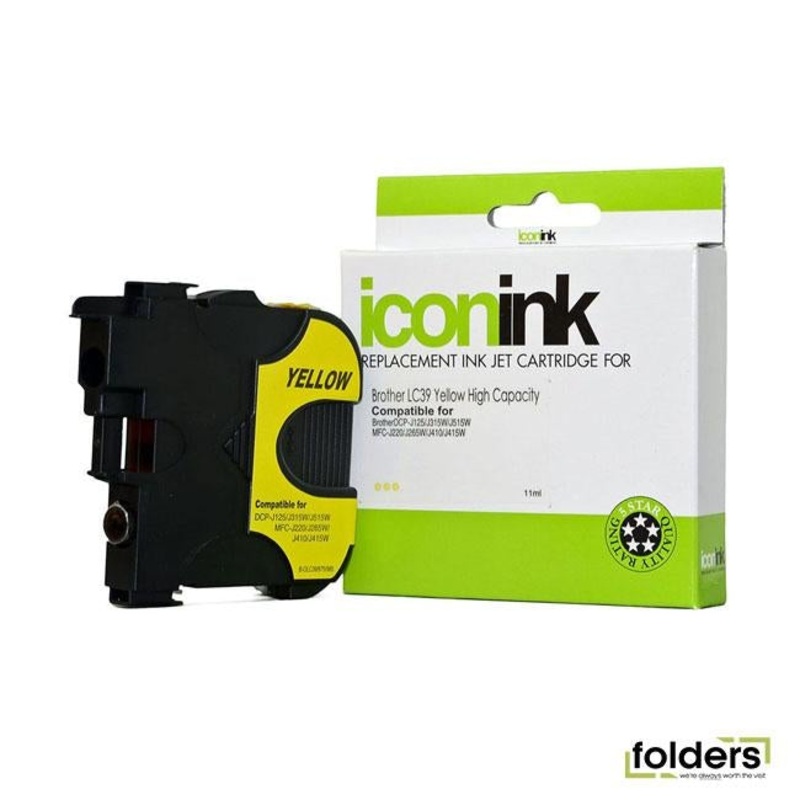 Icon Compatible Brother LC39 Yellow Ink Cartridge