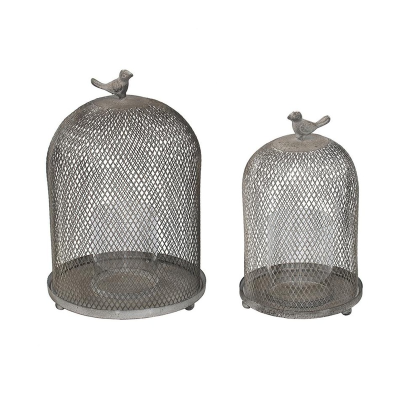 Rembrandt Ophira Golden Sparrow Mesh Candle Holders Set/2 SE2676