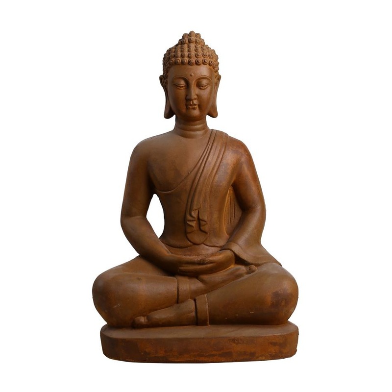 Rembrandt Sitting Buddha - Rusty, Terracotta HR6013