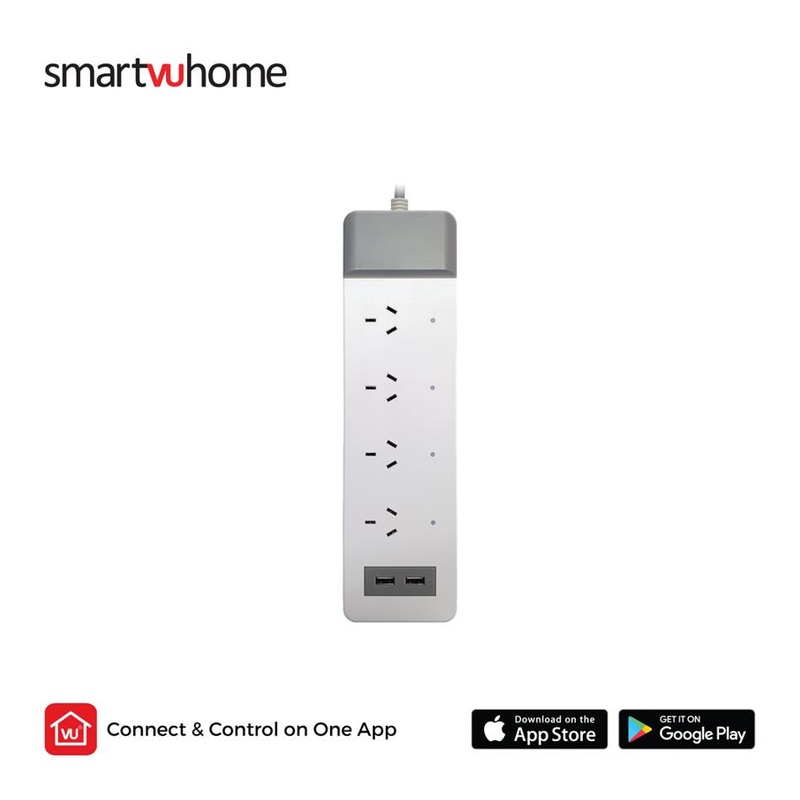 DishTV SmartVU Home Smart 4 Way Power Board With 2 USB Ports SHWSP4