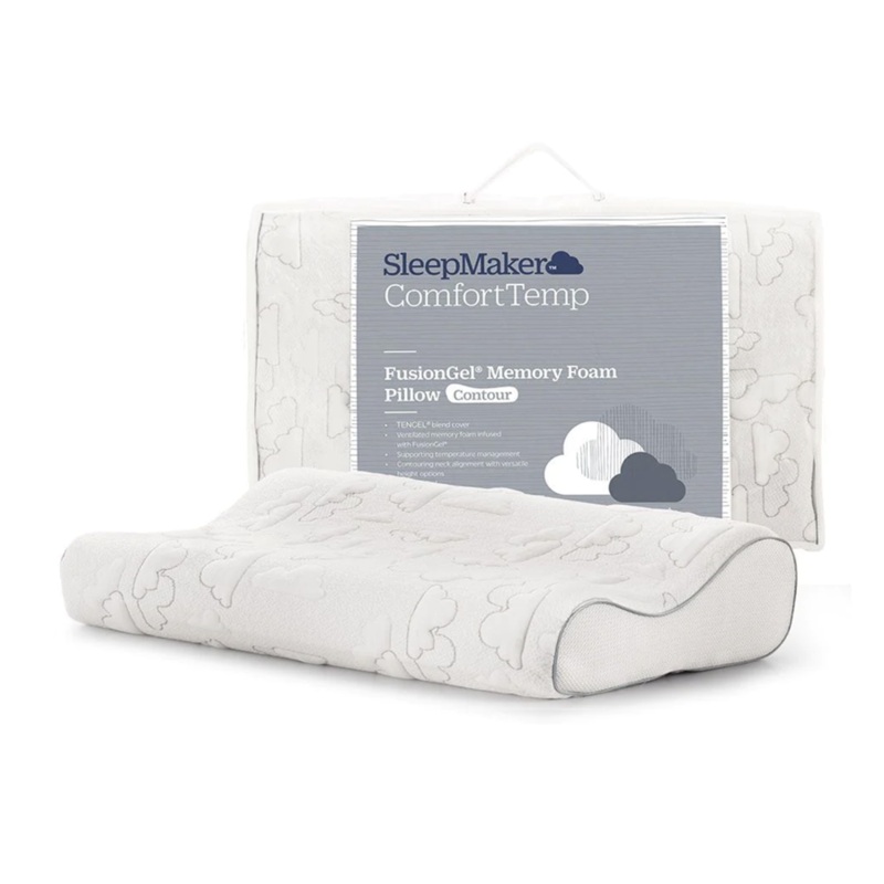 Sleepmaker Comfort Fusion Gel Memory Foam Contour Pillow